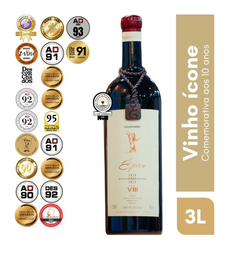 Vinho Épico VIII Double Magnum 3 Litros | Caixa de Madeira
